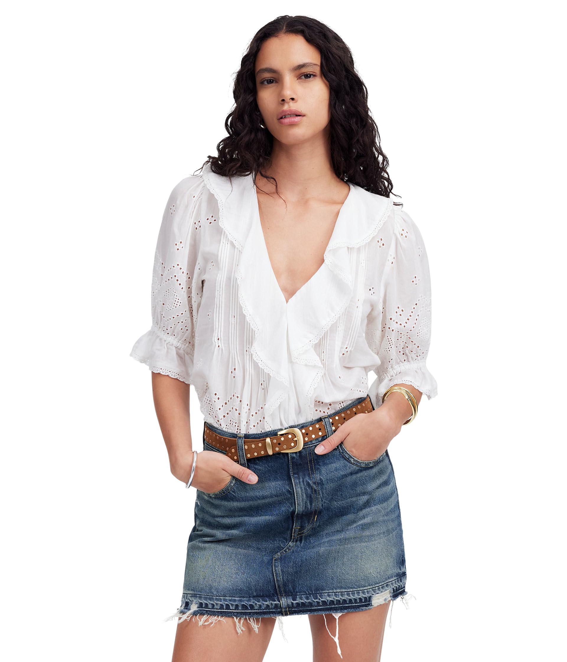 5 Pocket Postage Stamp Denim Mini In Croswell