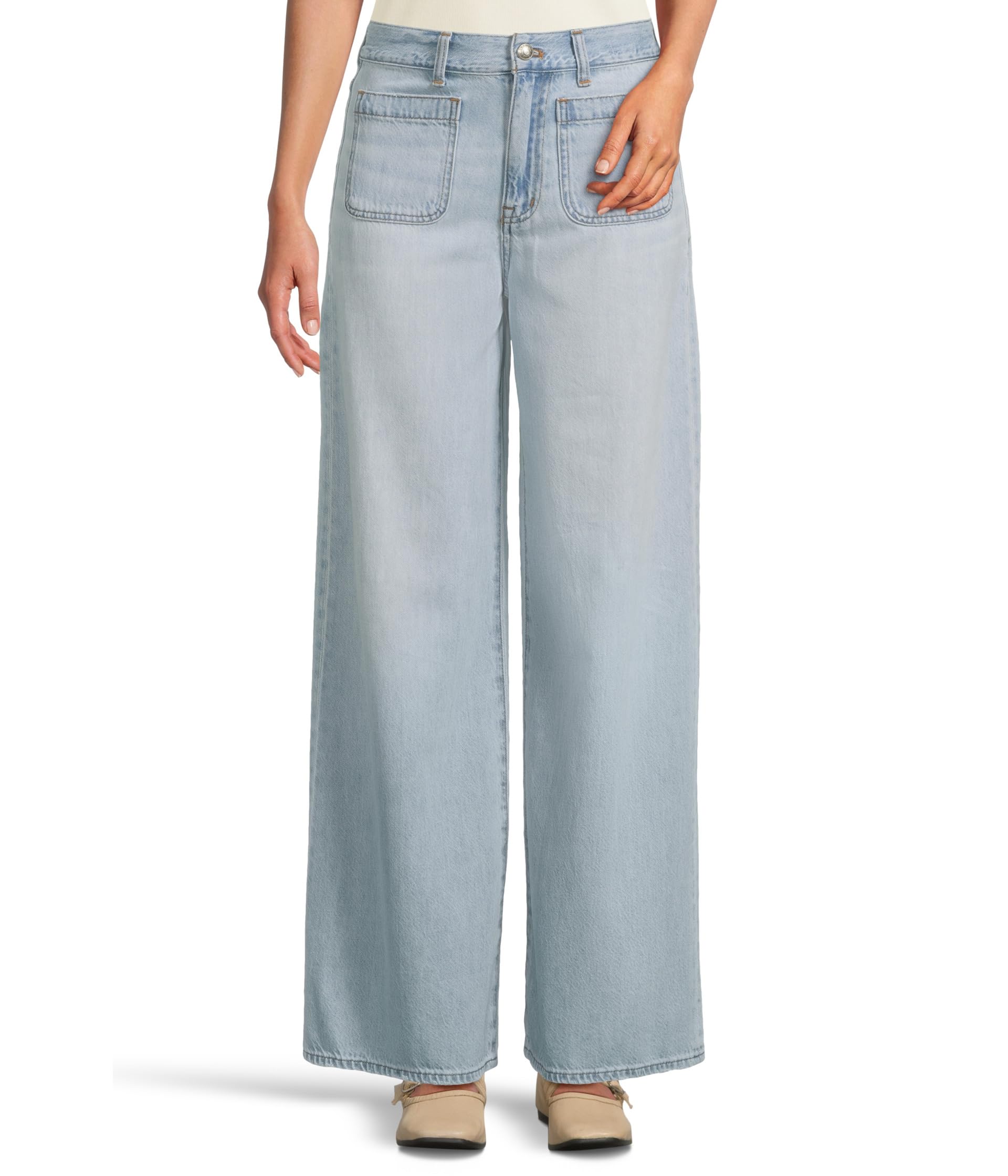 Patch Pocket Superwide-Leg in Ahern Wash