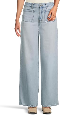Джинсы Madewell Patch Pocket Superwide-Leg в цвете Ahern Wash