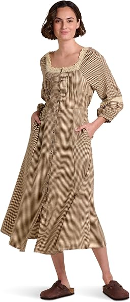 Manzana Square Neck Long Sleeve Dress