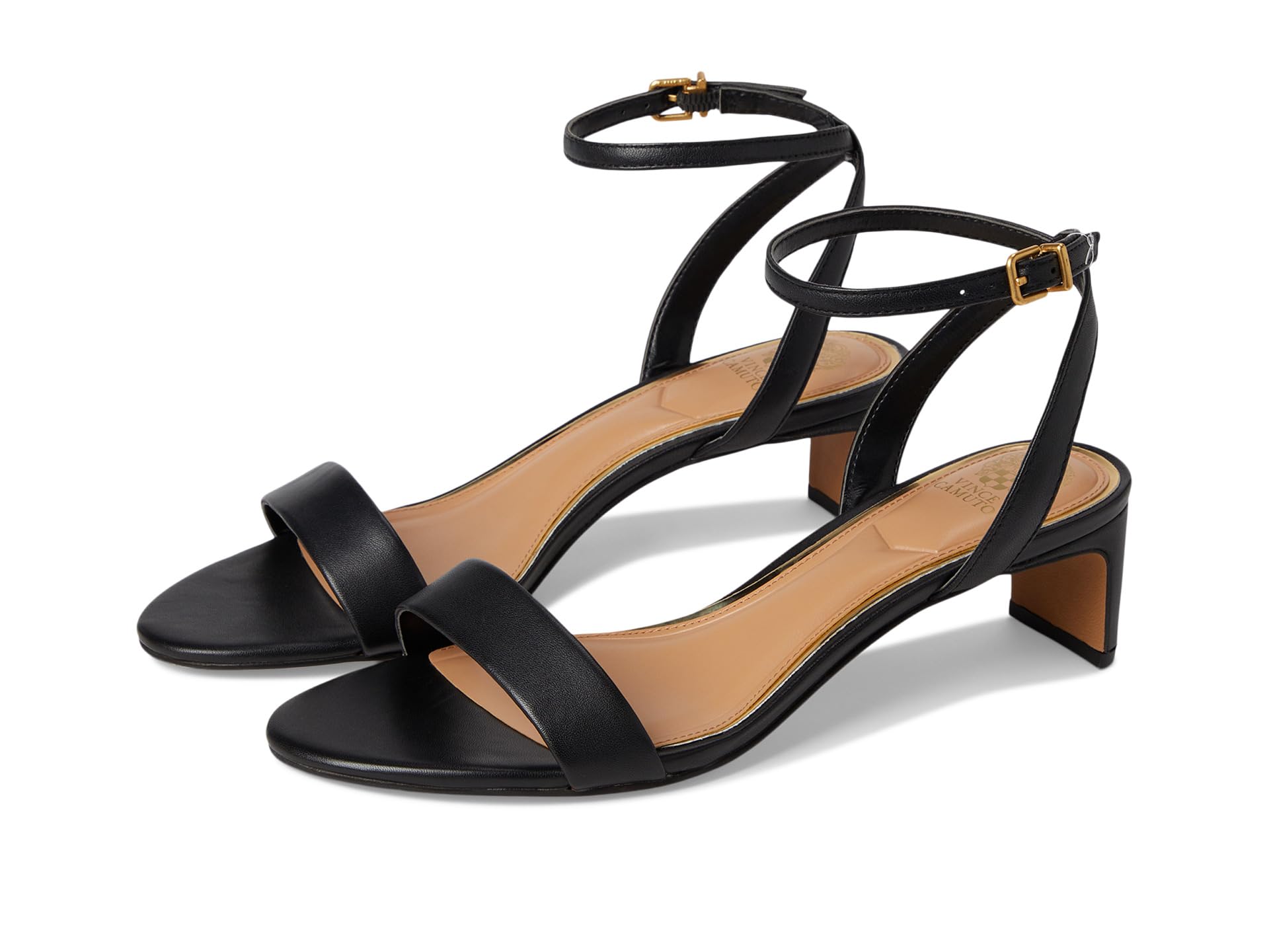 Lylah Kitten Heel Ankle Strap Sandals