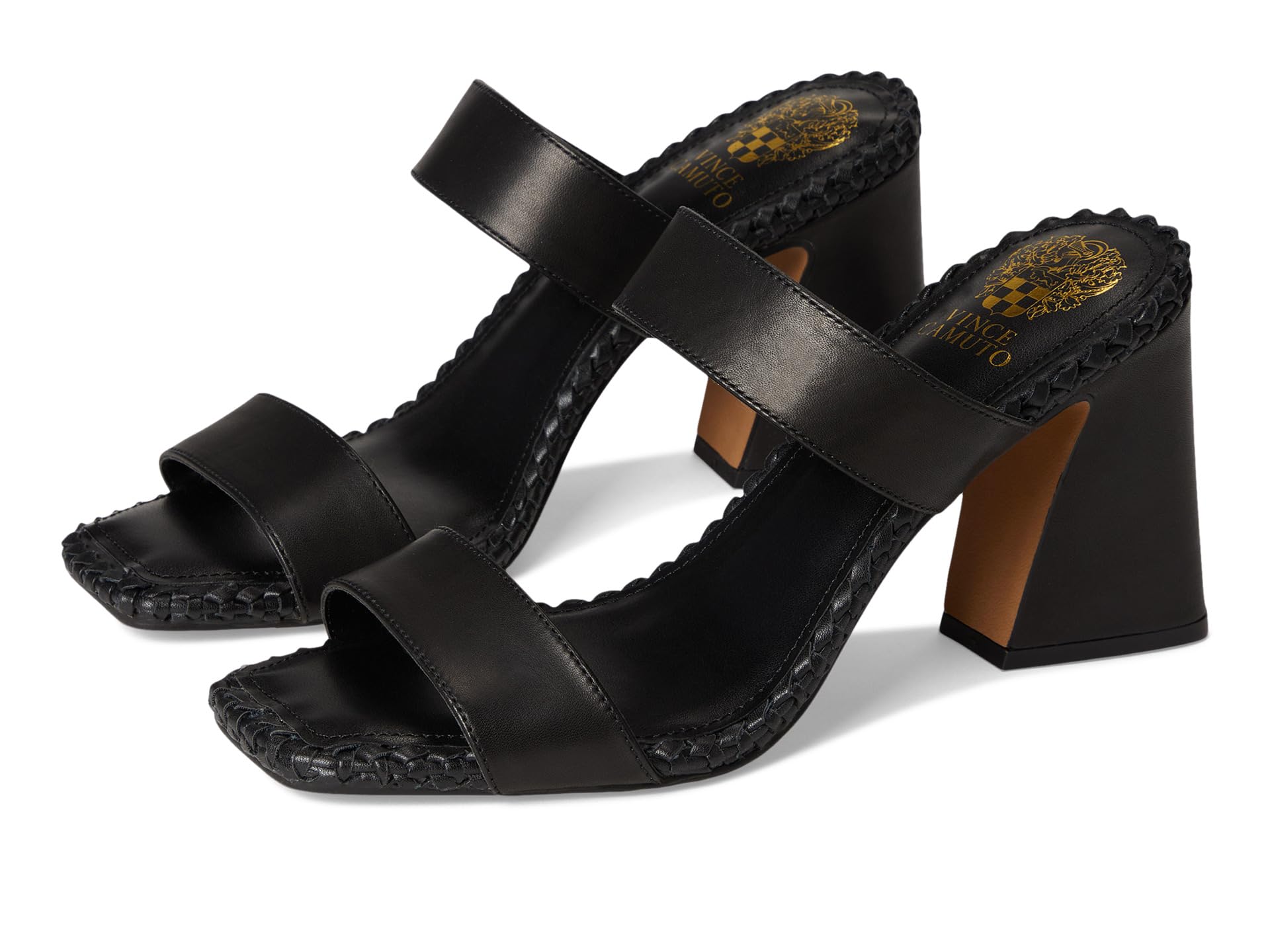 Kaden Stitched Block Heel Mule Sandals