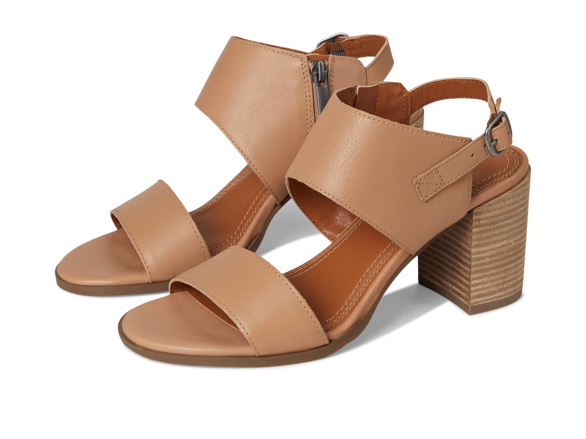 Dinzin Double Band Heeled Sandals