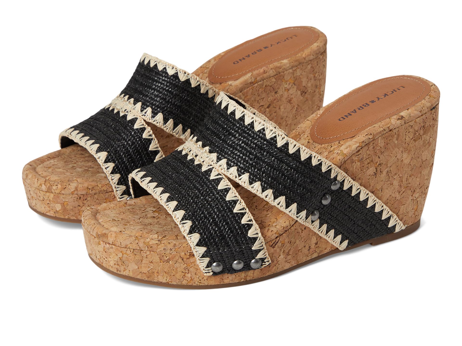 Vickta Woven Band Cork Wedge Sandals