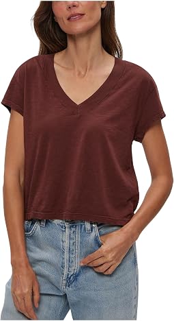 Harlan Cropped V-Neck Tee