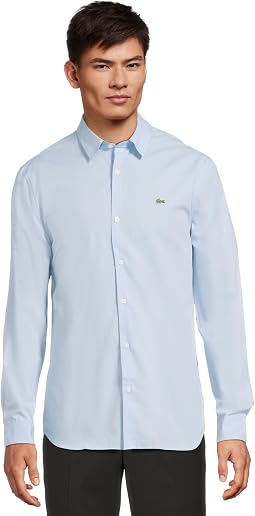 Slim Fit Stretch Cotton Poplin Shirt