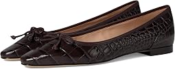 Dark Chocolate Croc Print Leather
