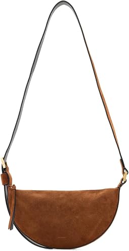 Женская сумка через плечо Half Moon Suede Crossbody