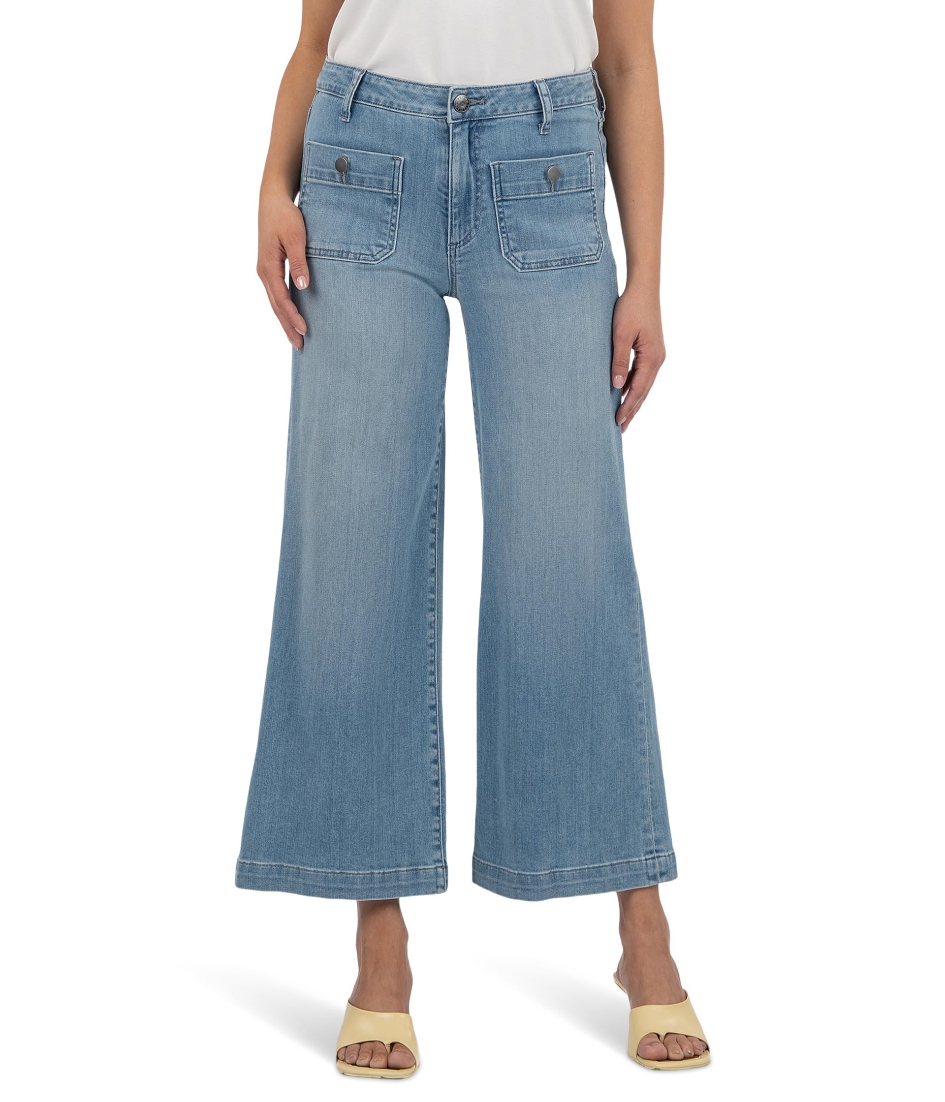 Meg High Rise Wide Leg With Patch Pockets