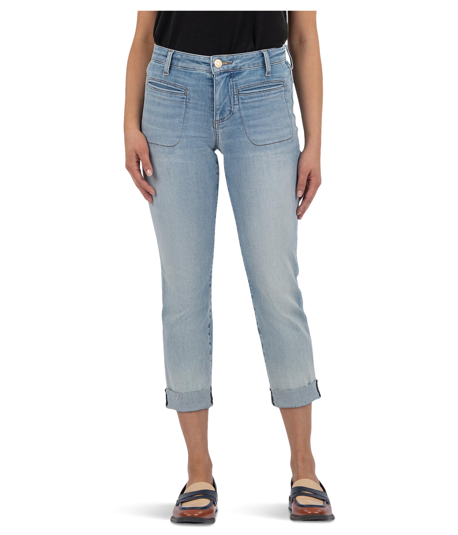 Amy Crop Straigh Leg Roll Up