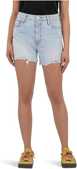 Taylor High-rise Shorts With Raw Hem