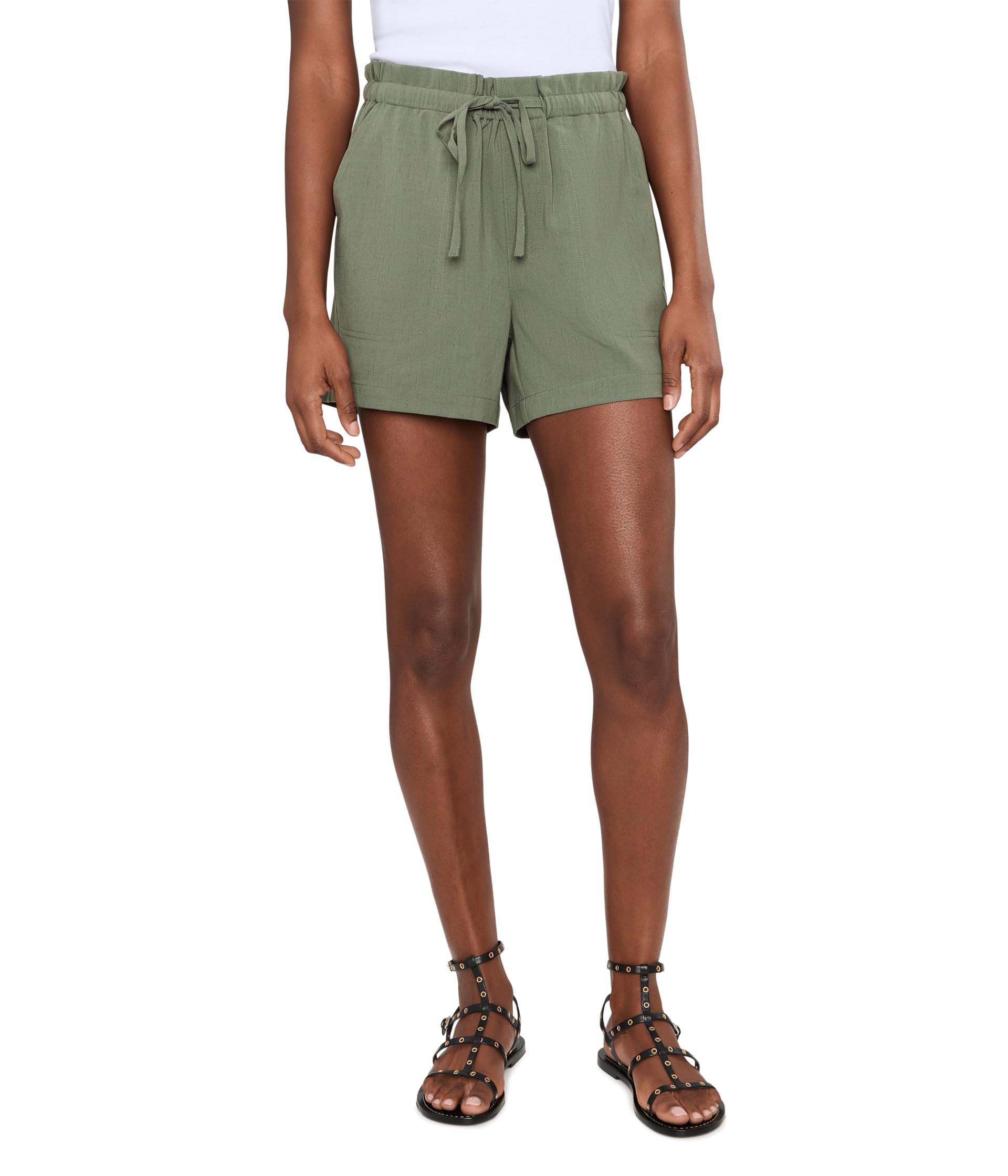 Pull-on Tie Waist Short 4" Inseam