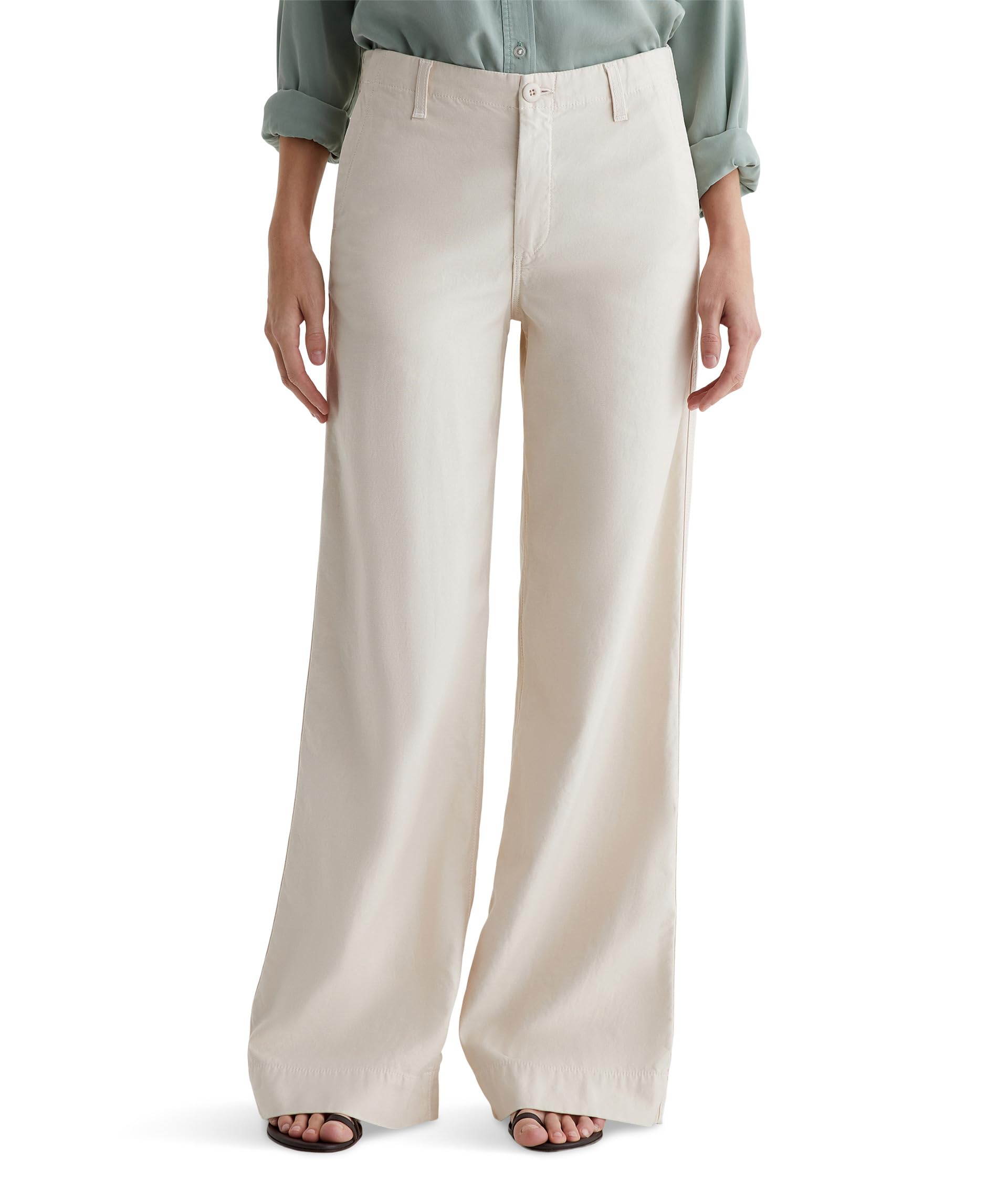 Laurent Mid-Rise Utility Wide Leg Pants