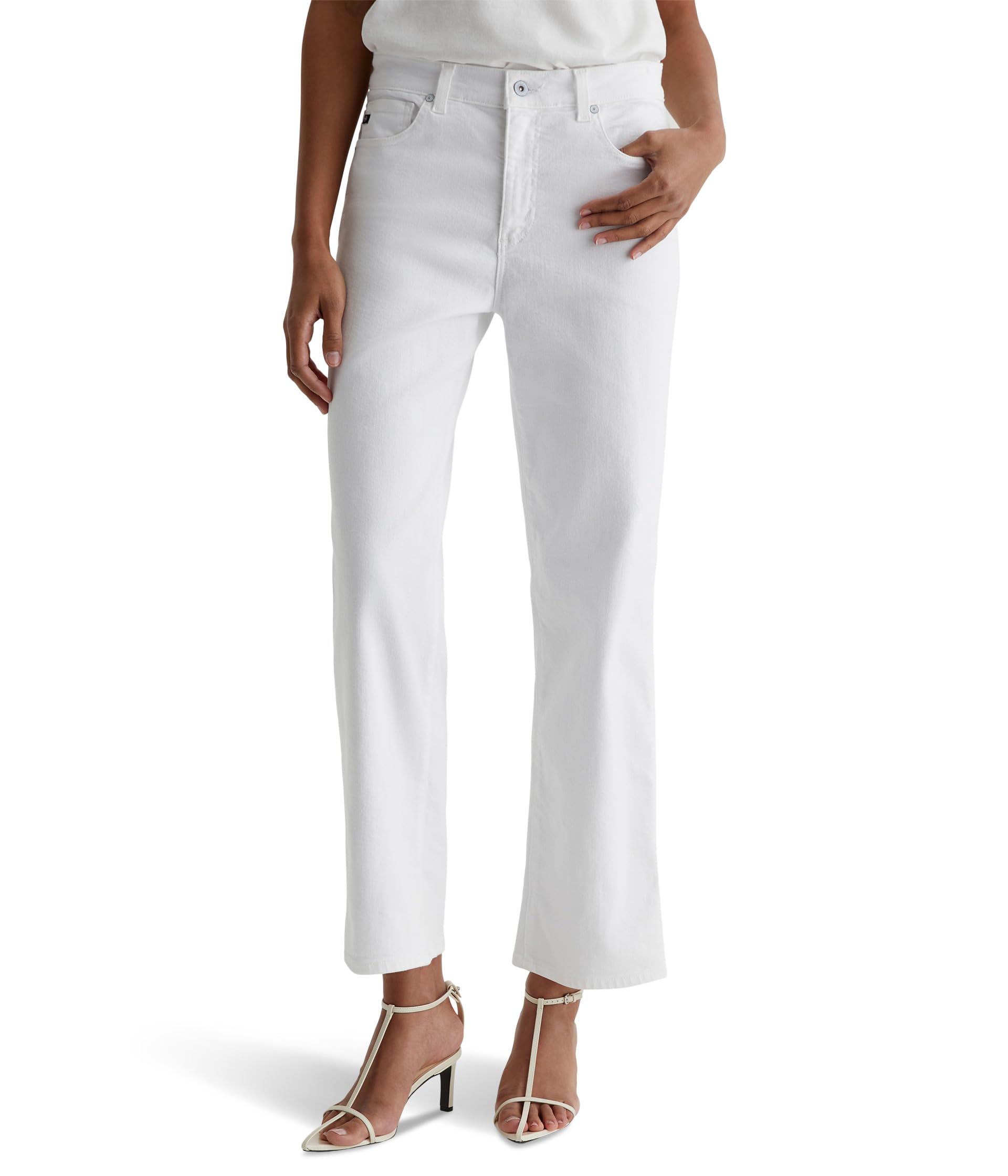 Brinley Mid-Rise Straight Crop in Gallery White