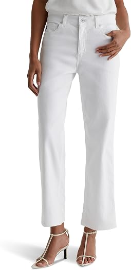 Brinley Mid-Rise Straight Crop in Gallery White