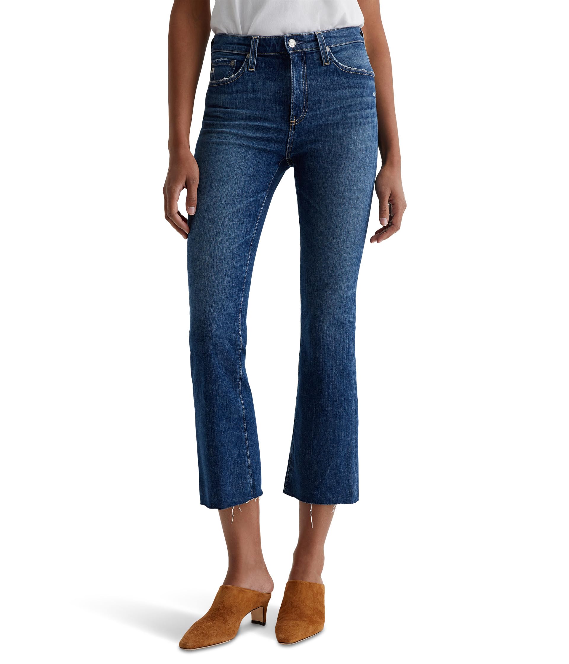 Джинсы AG Jeans Farrah Mid-Rise Crop Boot