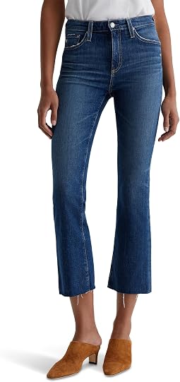 Farrah Mid-Rise Crop Boot Jeans in 11 Years Memory