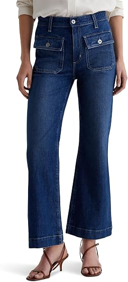Женские джинсы Bonnie Mid-Rise Relaxed Flare в цвете Shallow