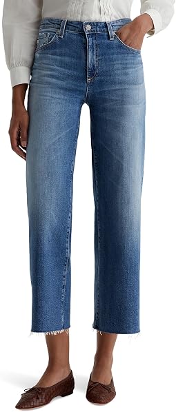 Джинсы Saige Mid-Rise Wide Leg AG Jeans Женские
