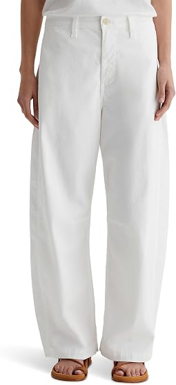 Брюки AG Jeans Fiona Hise Rise Barrel Chino в цвете Powder