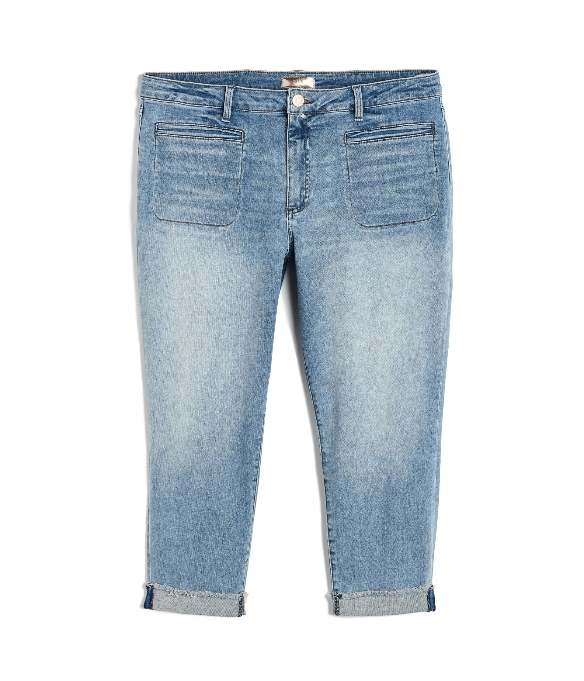 Джинсы KUT from the Kloth Amy Crop Straight Leg Roll Up