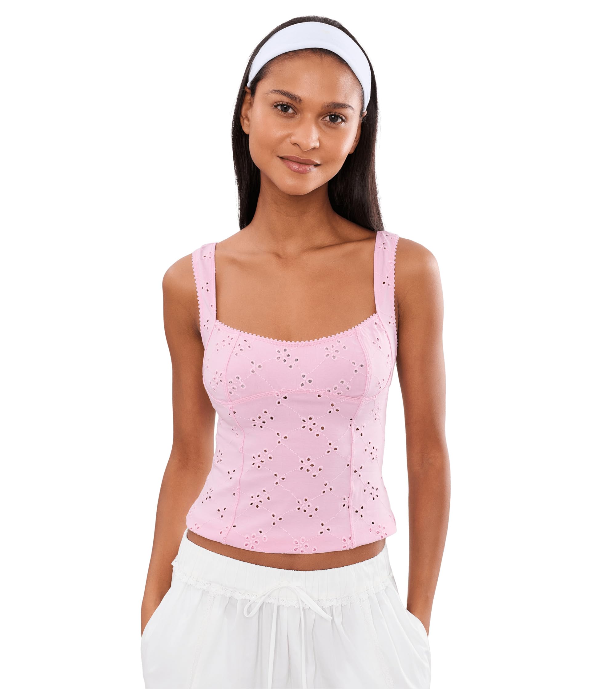 Full Bloom Eyelet Cami