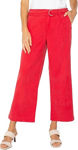 Liverpool Los Angeles брюки Stride High-rise Crop Wide Leg с поясом