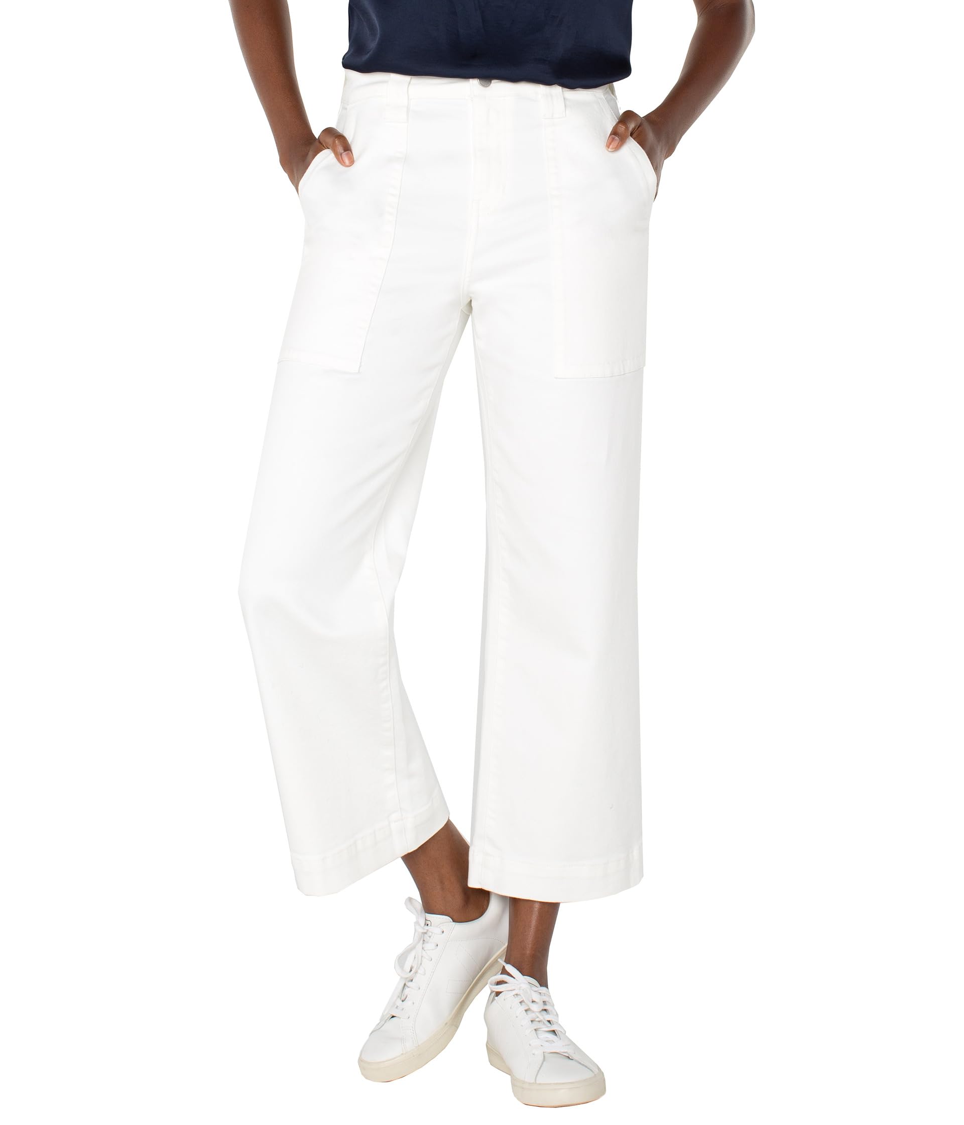 Stride High-rise Wide Leg Crop With Patch Pockets