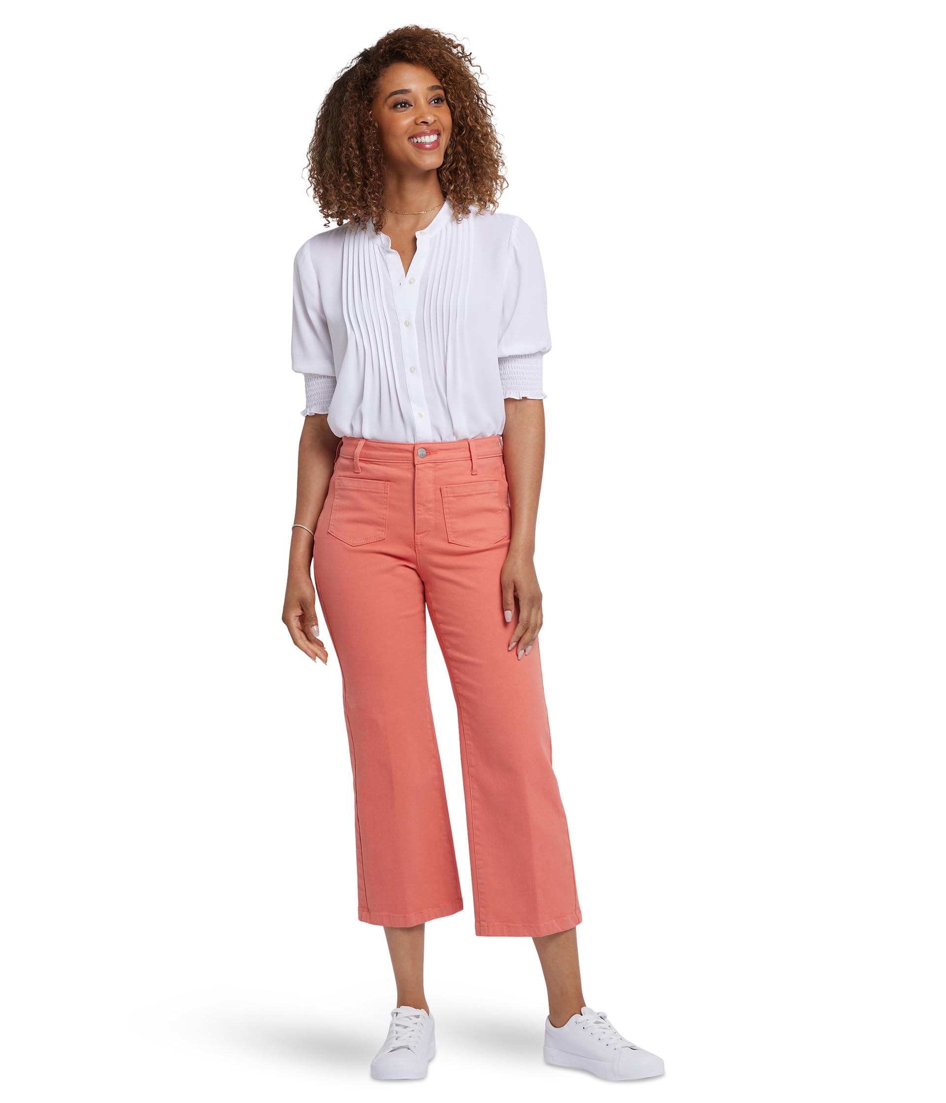 Coco Relaxed Wide Leg Crop Jeans in Coral Haze