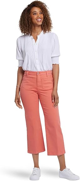 Джинсы NYDJ Coco Relaxed Wide Leg Crop в цвете Coral Haze