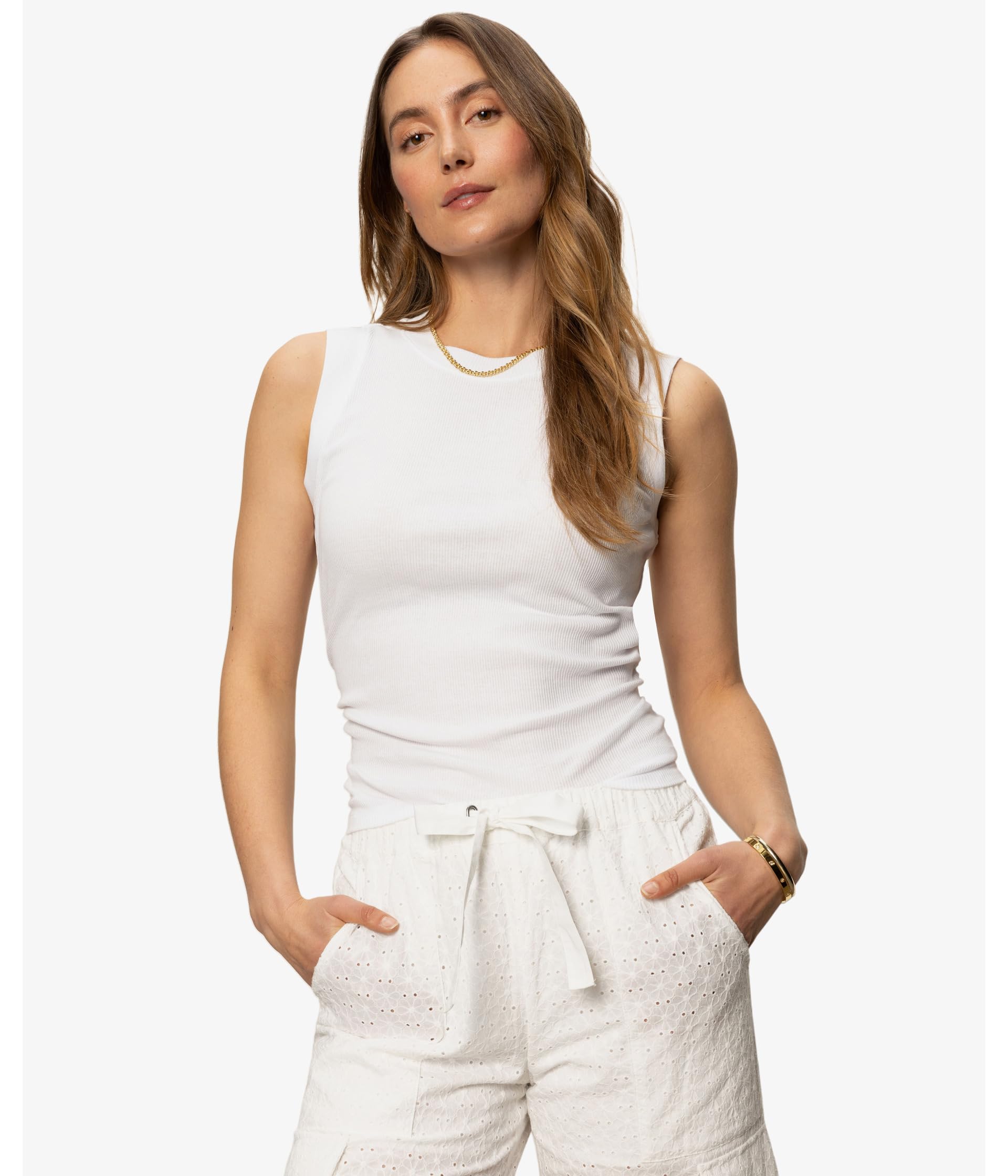 Женский топ Sanctuary Ribbed Ruched Tank