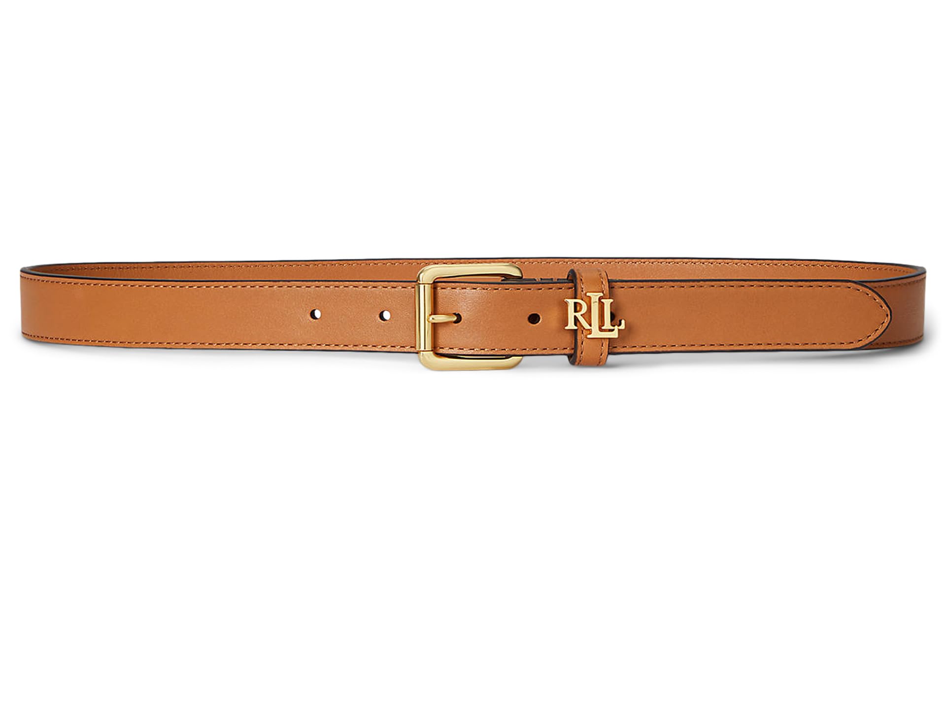 Logo-Keeper Leather Skinny Belt