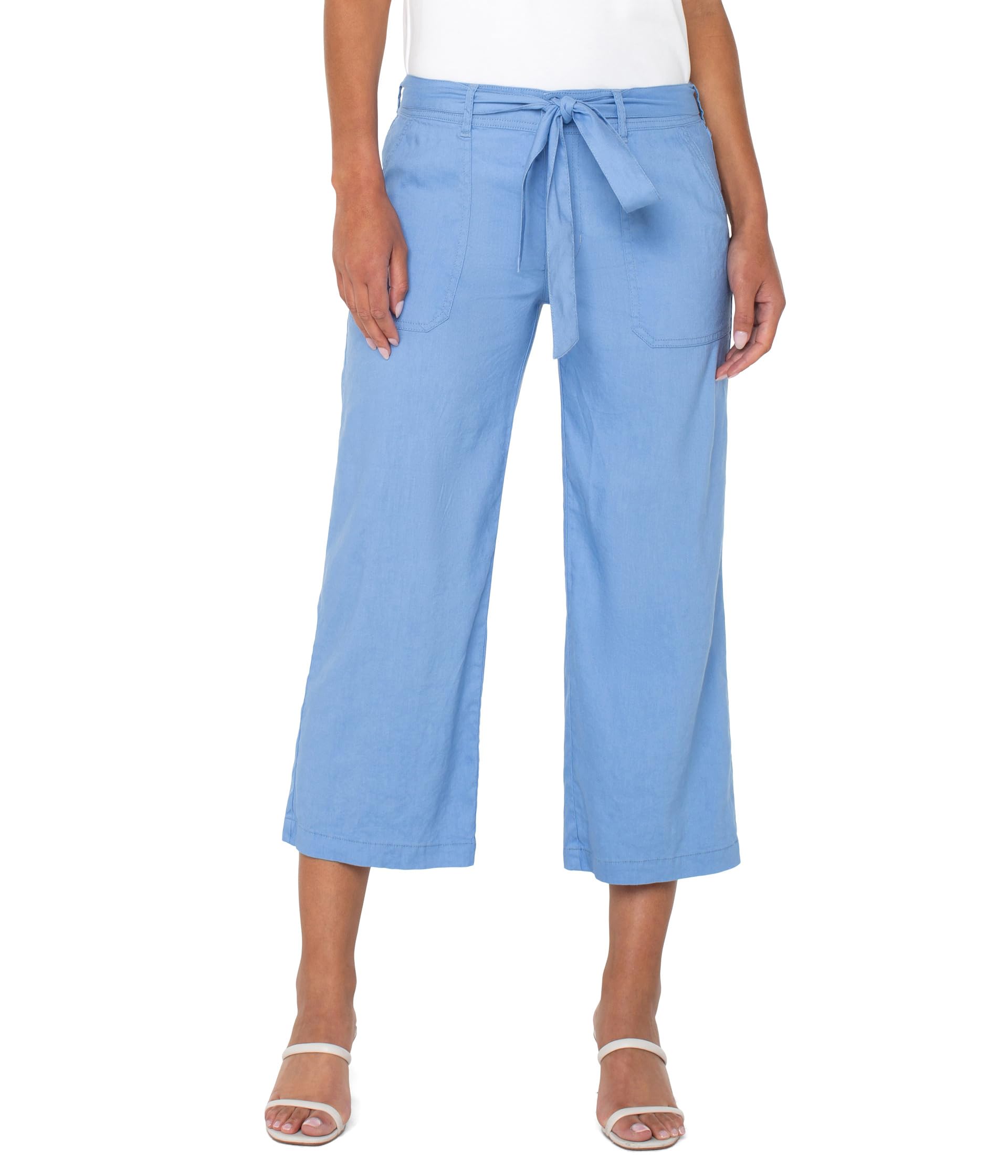 Belted Wide Leg Crop