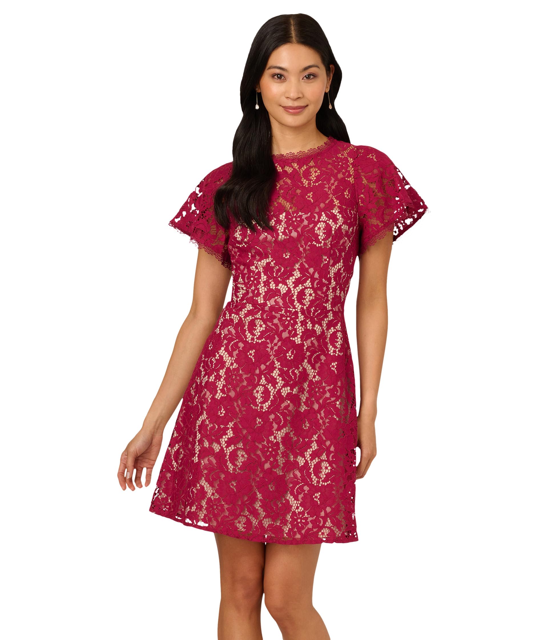 Lace Flounce Short Dress