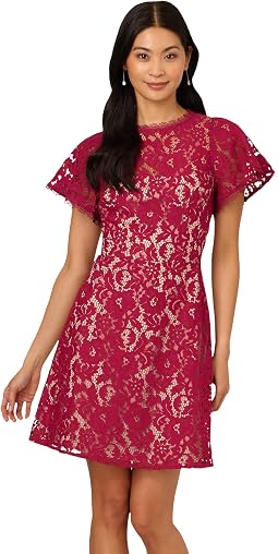 Lace Flounce Short Dress