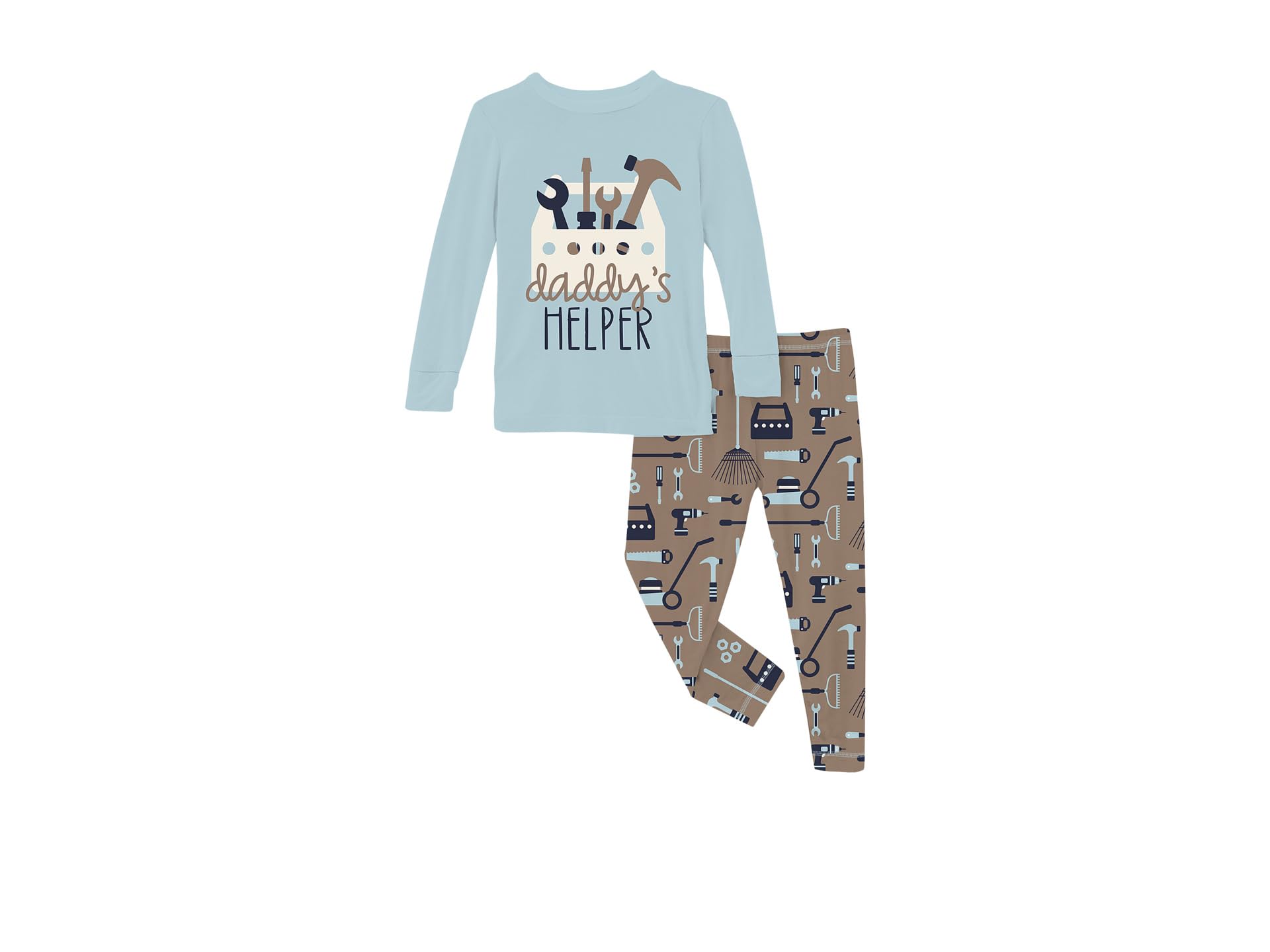 Long Sleeve Graphic Tee Pajama Set (Toddler/Little Kid/Big Kid)