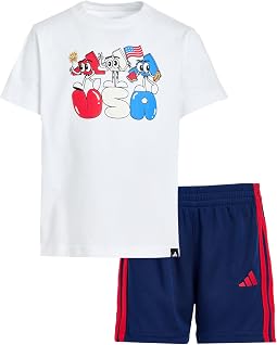 Детский комплект adidas Kids Graphic Cotton Tee & 3S Short