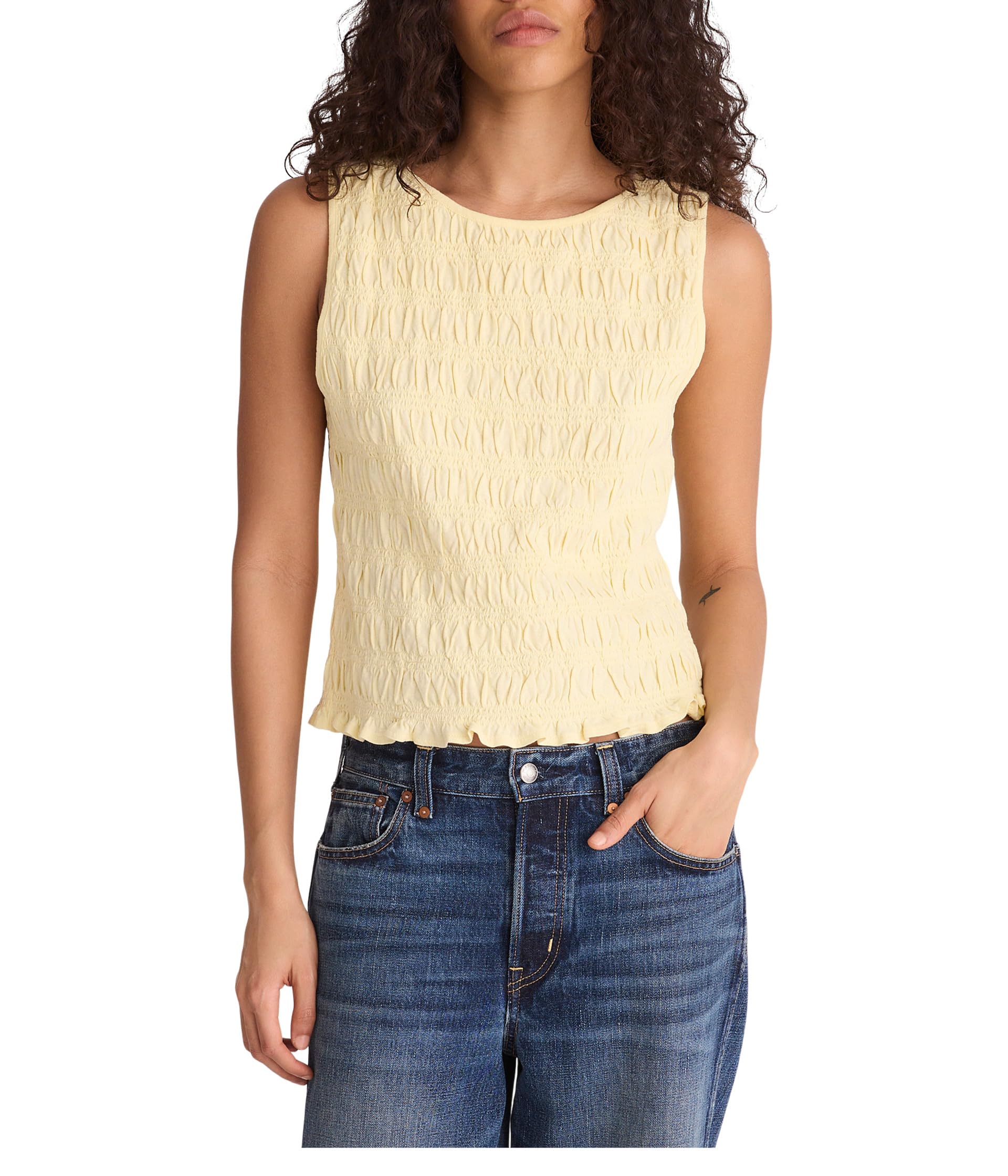 Smocked Boatneck Tank