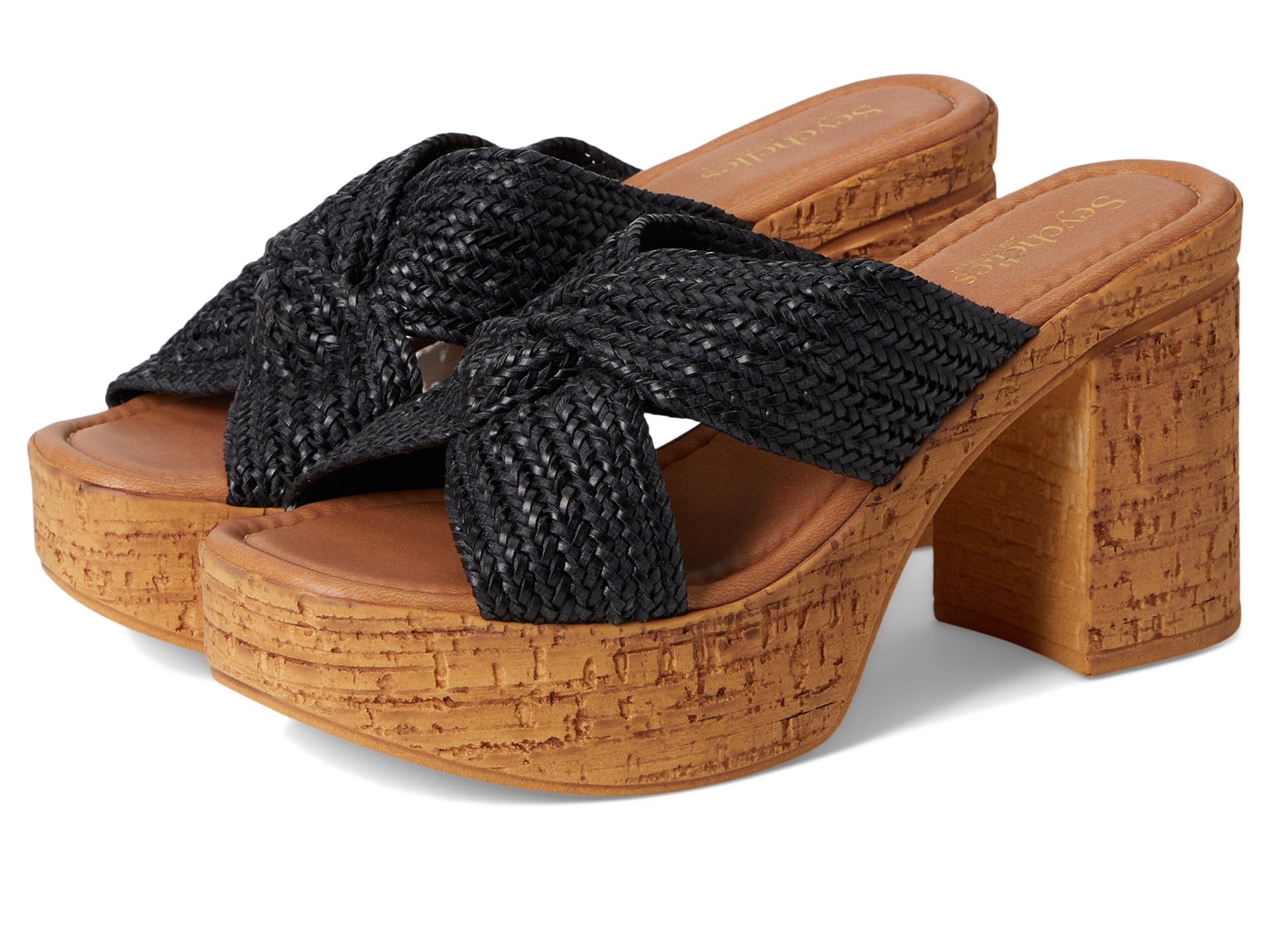 Adorned Raffia Slide Sandal