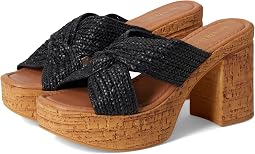 Adorned Raffia Slide Sandal