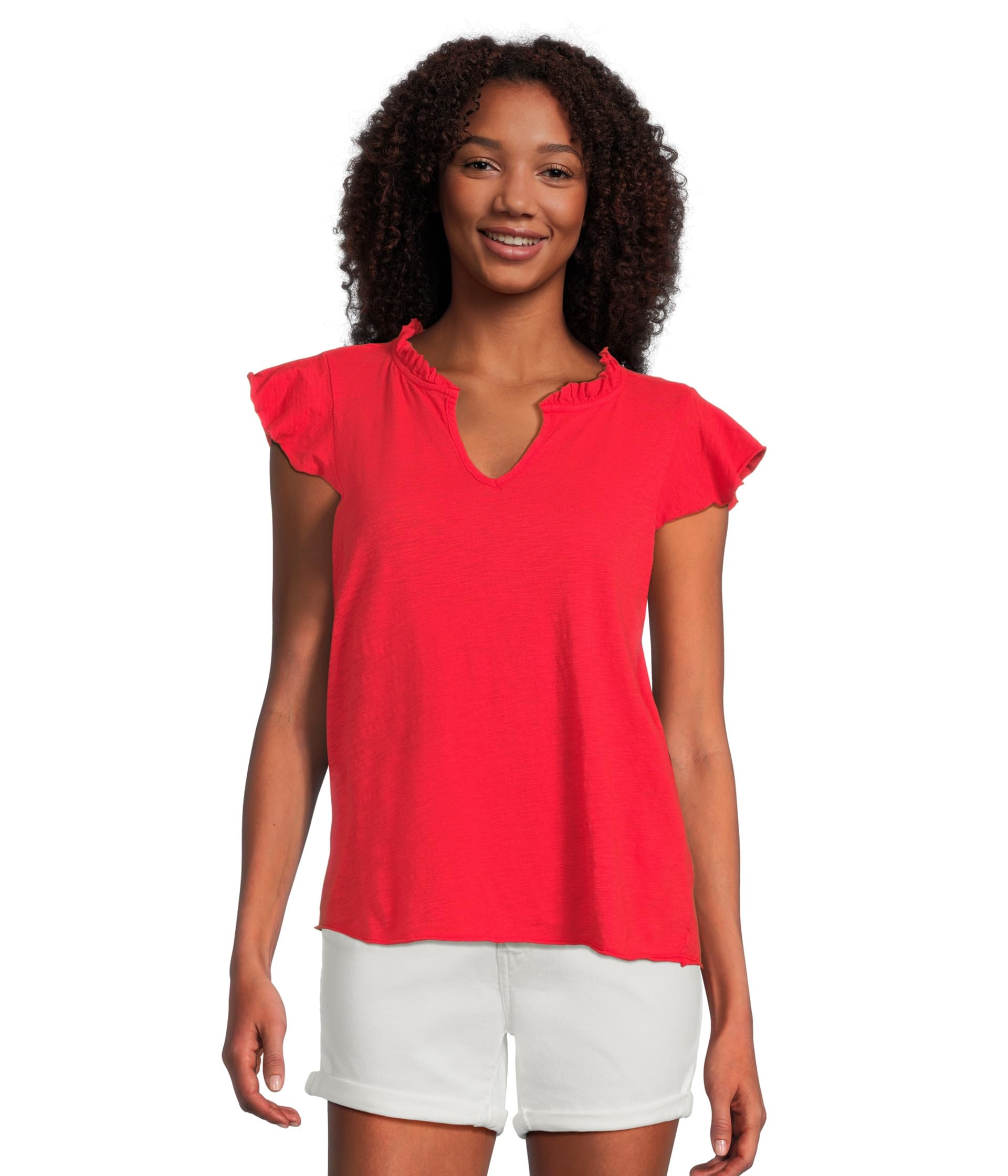 Sleeveless Ruffle Top