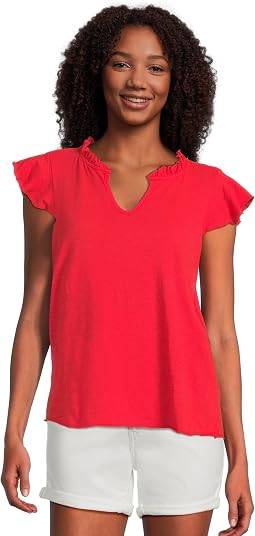 Sleeveless Ruffle Top