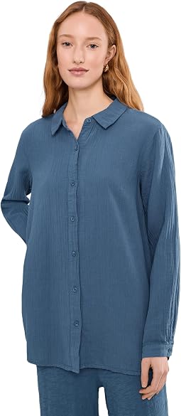 Long Sleeve Button Up Tunic
