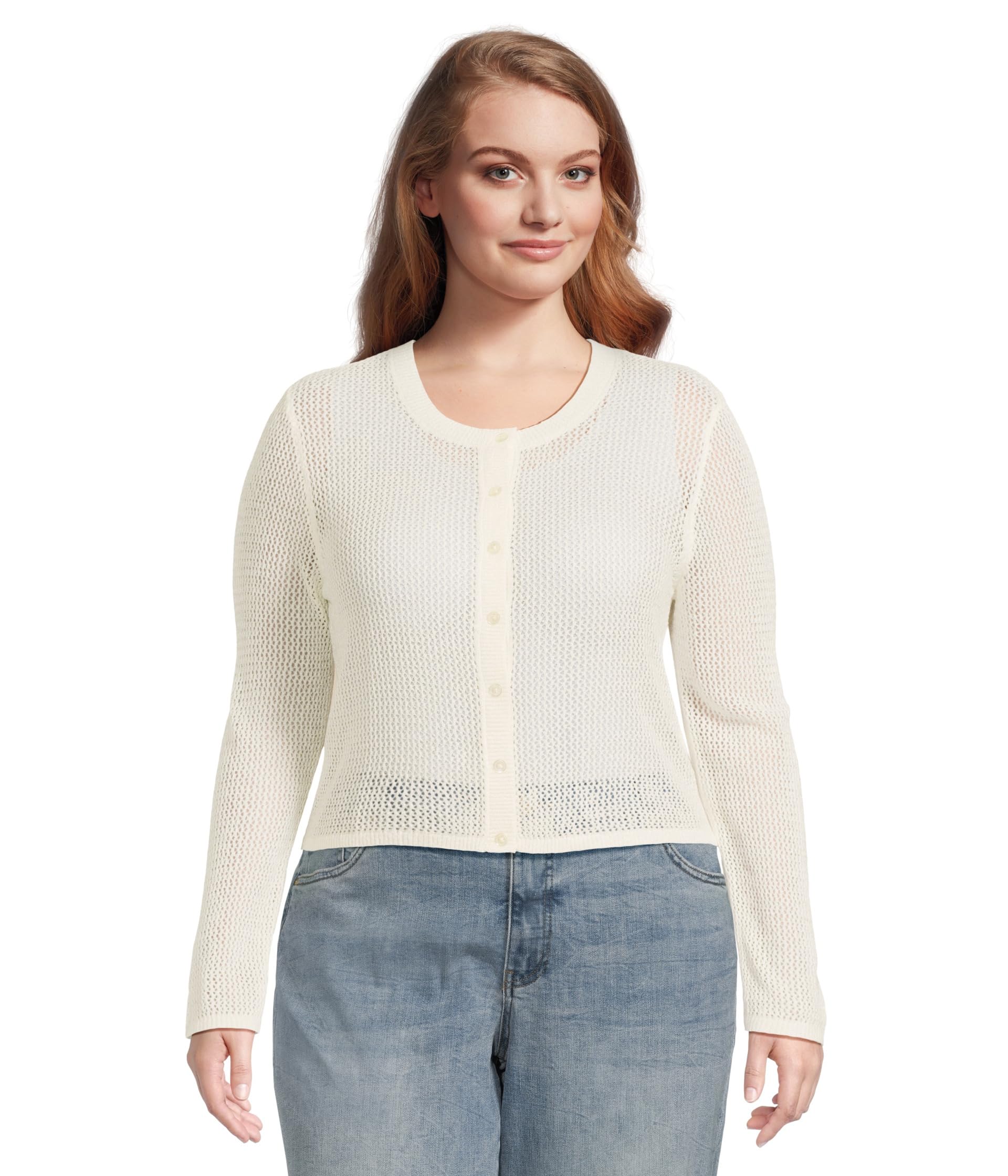 Long Sleeve Button Front Open Knit Sweater