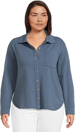 Long Sleeve Button Front Shacket