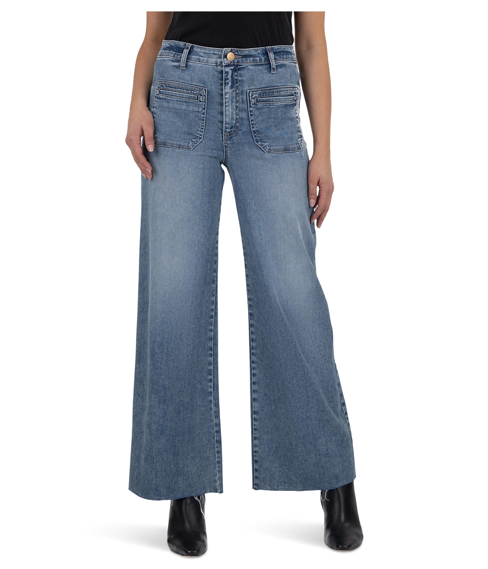 KUT from the Kloth Meg High-Rise Wide Leg брюки с накладным карманом