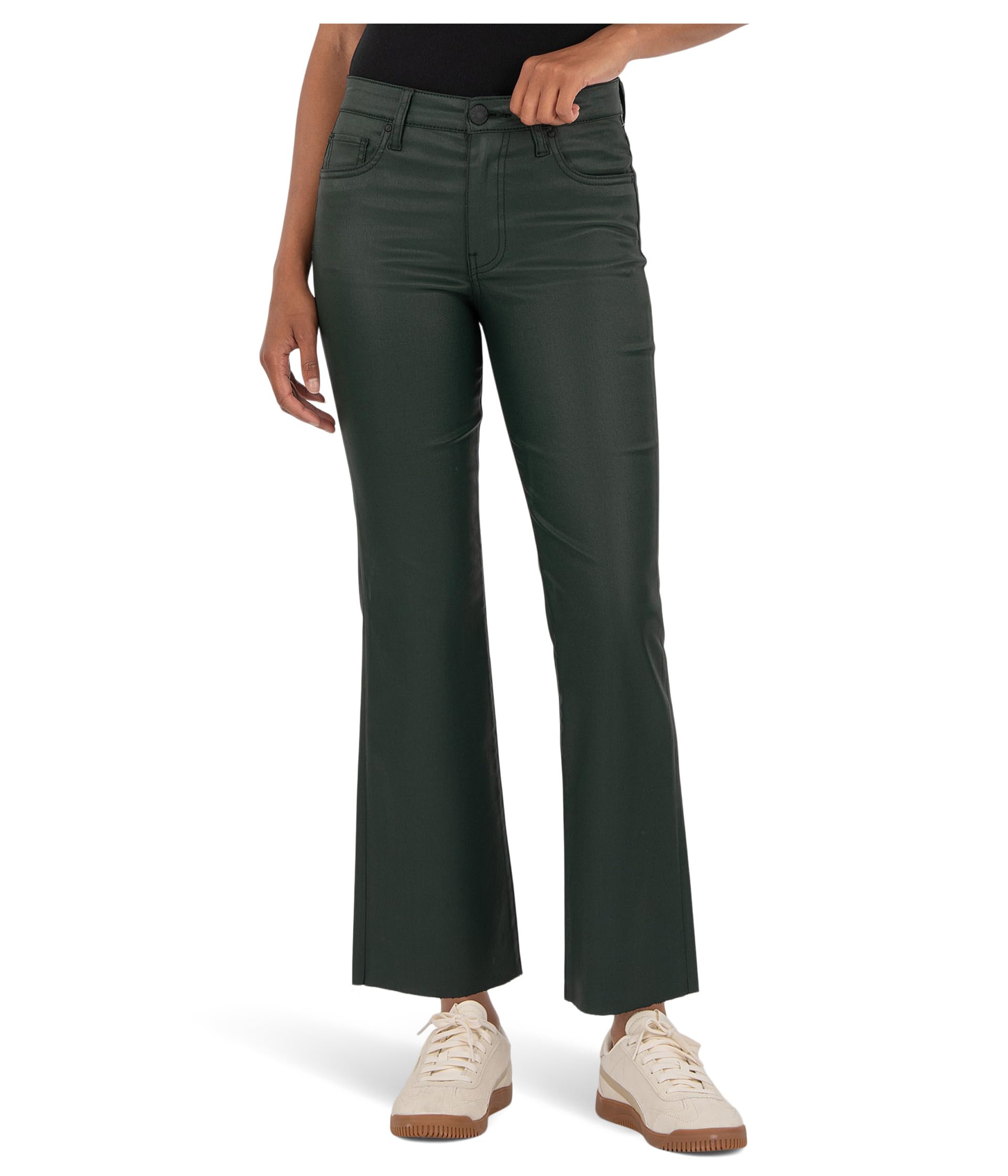 Брюки KUT from the Kloth Kelsey High-Rise Ankle Flare с необработанным краем
