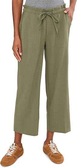 Женские брюки Mid-Rise Pull-On Tie Waist Wide Leg Ankle 26"