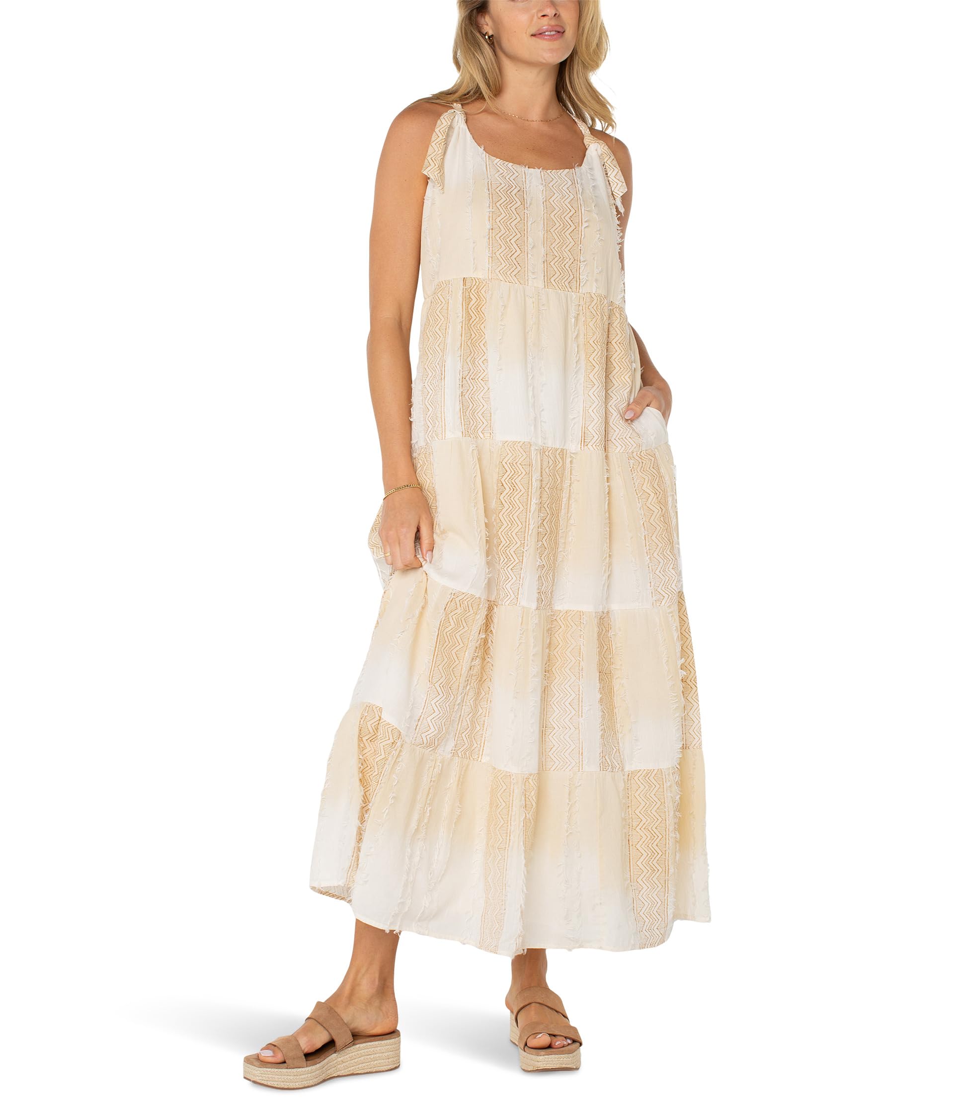 Tie Strap Easy Fit Woven Maxi Dress