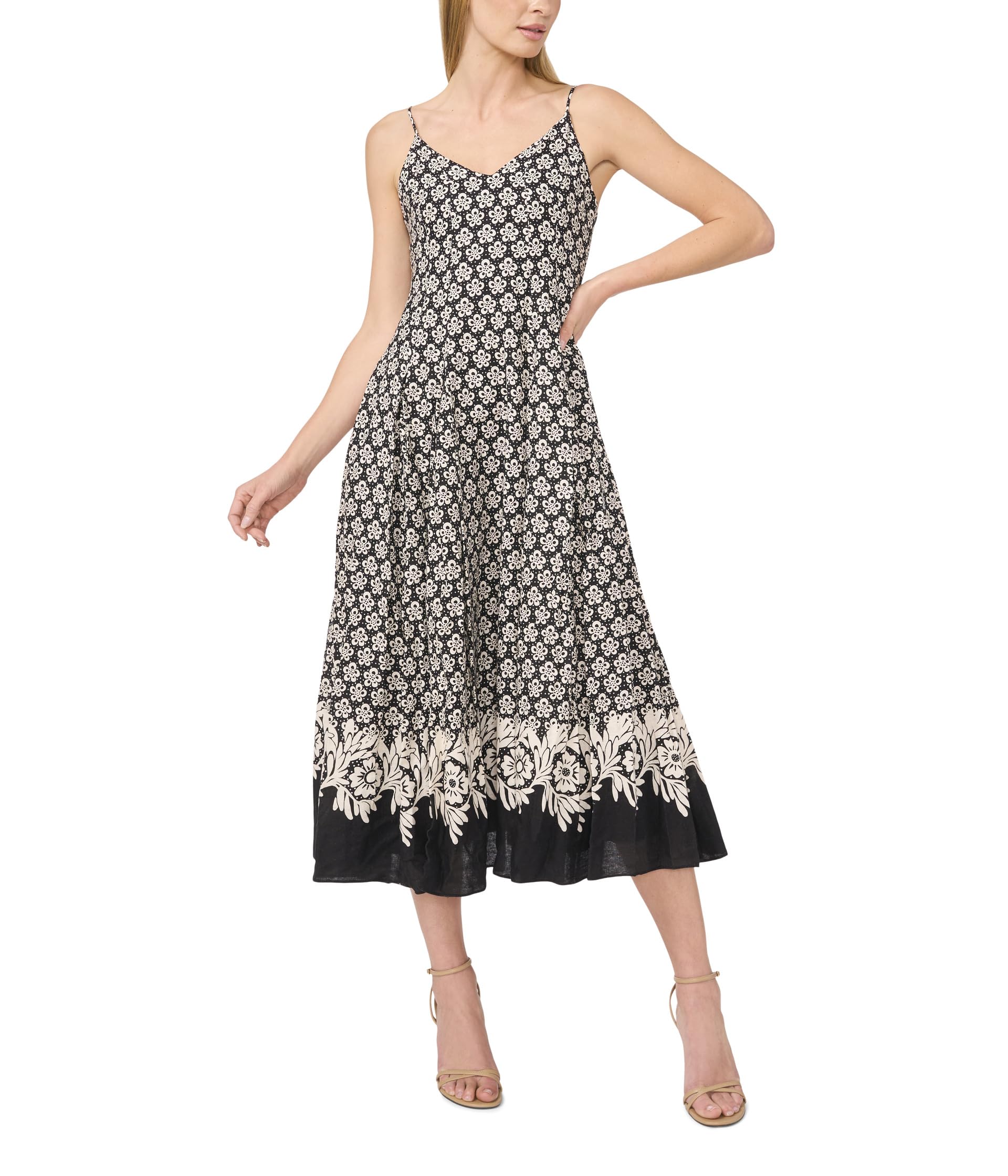 Spaghetti Strap A-line Maxi Dress